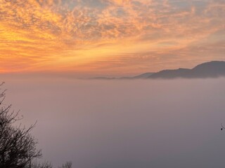 sunrise over the lake