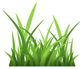 Fototapeta premium Grass element. Green eco symbol. Lawn sign
