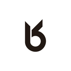 letter bk simple geometric line logo vector - obrazy, fototapety, plakaty