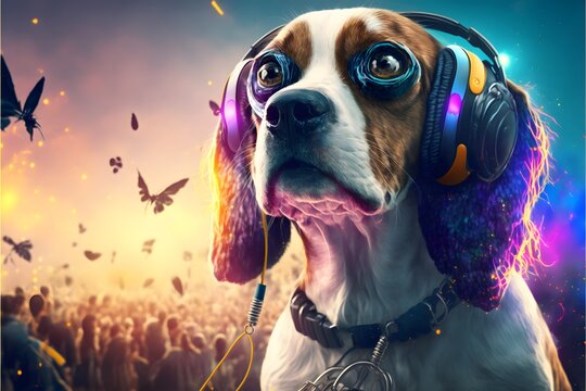 Get ready for a canine-themed EDM festival featuring dog DJs. The amazing lighting setup transforms the scene as the dog crowd dances and vibes to the electrifying music. Join the bark-tastic party