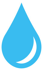 Water drop icon. Fresh clean blue liquid sign