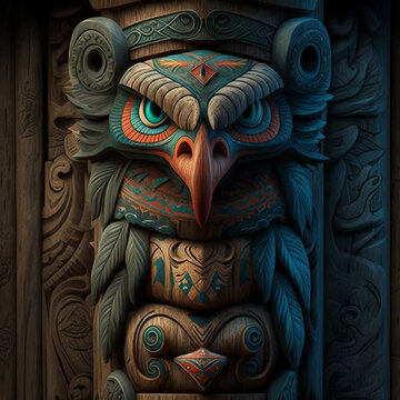 Indian totem pole