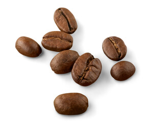 Stack Brazilian black coffee beans