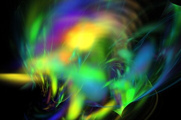 abstract background color trends 2023 , art unique 3D illustration, multicolored fractal design composition banner