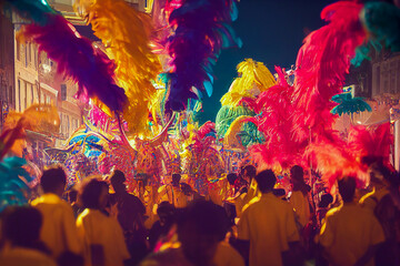colorful carnival parade, Generative AI Illustration	03