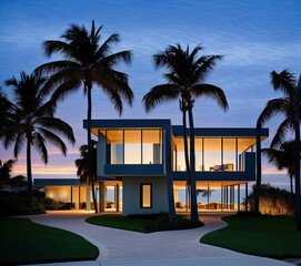 3d rendering of a modern house