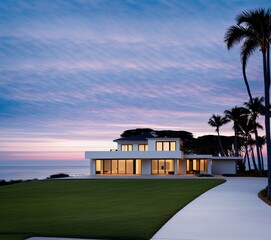 3d rendering of a modern house