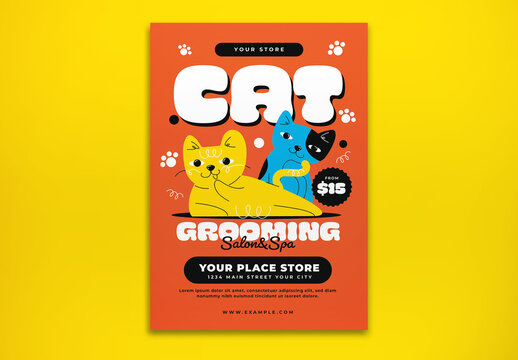 Cat Grooming Flyer
