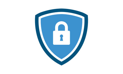Secure internet icon. Protective shield sign digital security with the image of a padlock. Symbol security protection web. Vector illustration.