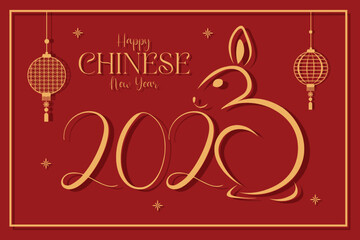 happy chinese new year template design