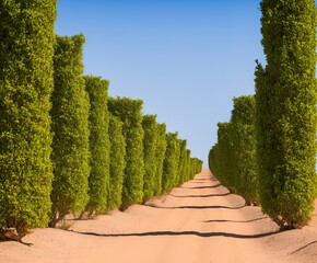 Obraz premium beautiful landscape with trees and green leaves