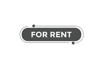 For rent button web banner templates. Vector Illustration
