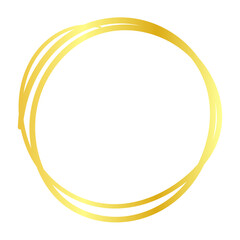 Gold Circle Minimal frame for text or photo in weddings, parties, birthday or invite printables
