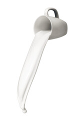 Milk Pouring Out of The Mug