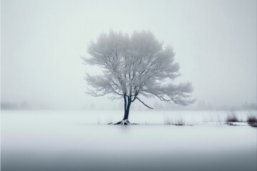 Fototapeta na wymiar Winter, Snow, Hills , Trees, Remote, Cosy, warmth