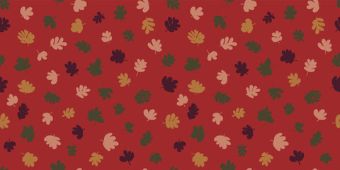 Leaves illustration background. Seamless pattern.Vector. 葉っぱのイラストパターン
