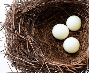 bird nest, close-up view