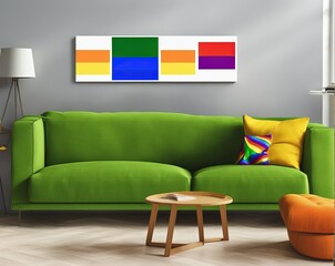 bright interior with sofa and chair