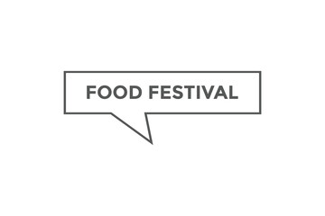 Food festival button web banner templates. Vector Illustration

