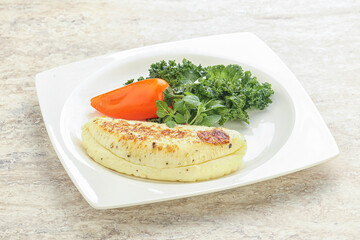 Roasted traditional cheese haloumi