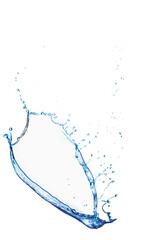 Obraz premium Blue splash of water with splashes and drops