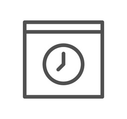 Calendar icon outline and linear vector.
