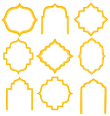 set of islamic gold frame