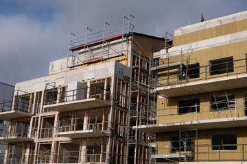 Immeubles en construction dans la ville de Vannes en Bretagne