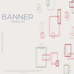 Intersecting rectangles. Geometric abstract composition. Template for modern posters, posters, covers, postcards, business cards. Minimalist style for creative ideas and creative design