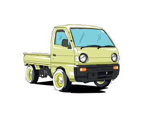 Illustration of isolated pick-up with green color vector design