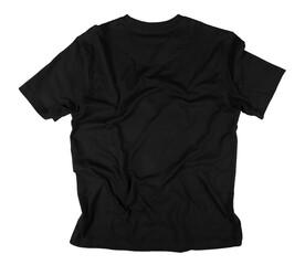 Blank black t-shirts front and back