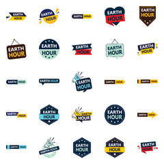 Earth Hour Bundle 25 Impactful Vector Designs for Environmental Advocacy