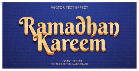 Ramadhan Kareem 3d text editable 