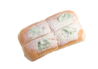 Sprinkled bread on a white background