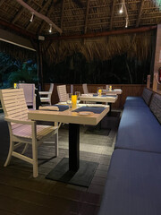 Table and chairs in a restaurant