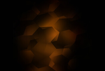 Light Brown vector texture with colorful hexagons.