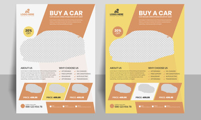 Exclusive car sale promotion flyer template design