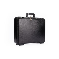 black briefcase isolated on white