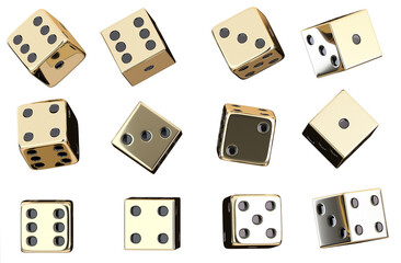 Golden Craps Dices PNG