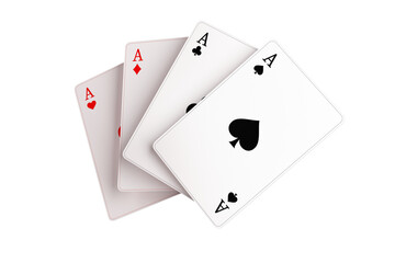 Poker Cards PNG 3D Illustration - 561307384