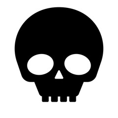 Skull silhouette icon. Pirate skull. Vector.