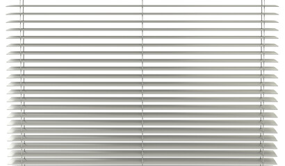 White Slats Window Blinds PNG 3D Illustration