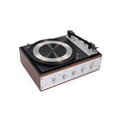 Fototapeta premium Record player isolated on white background