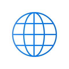 Globe icon. Browser icon. Network. Vector.
