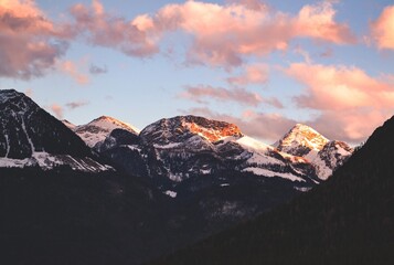 sunset in the mountains