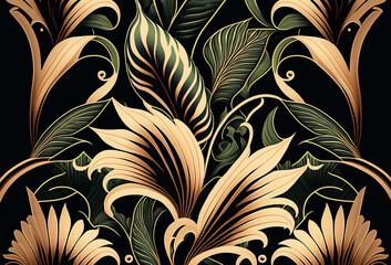 Tropical Art Nouveu Art Deco