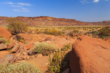 Twyfelfontein, site of ancient rock engravings in the Kunene Region of north-western Namibia.