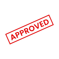 approved stamp icon red design
