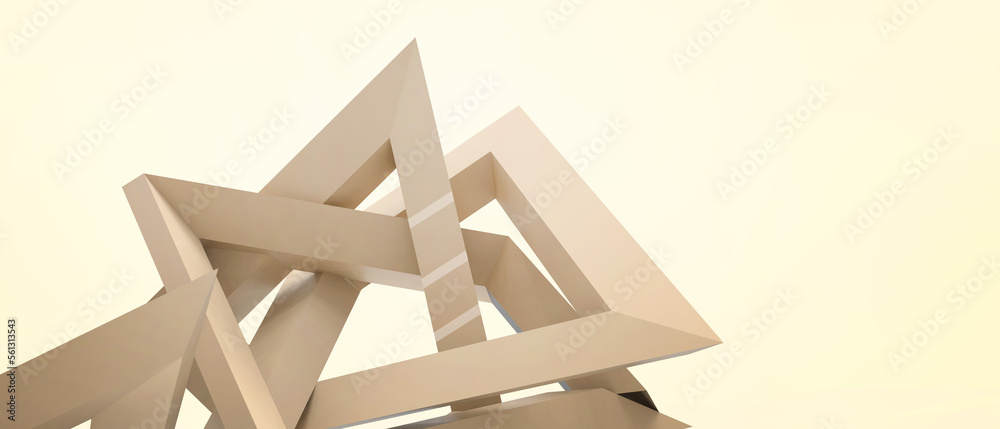 Aufkleber creative idea paper cut of futuristic abstract realistic 3d minimal background. technology blockchai