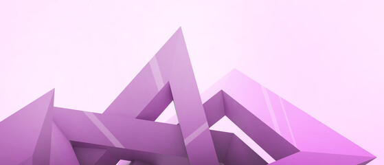Creative idea Paper Cut of Futuristic Abstract Realistic 3d Minimal background. Internet Network connection structure and Technology concept on purple . innovative, digital, copy space -3d Rendering